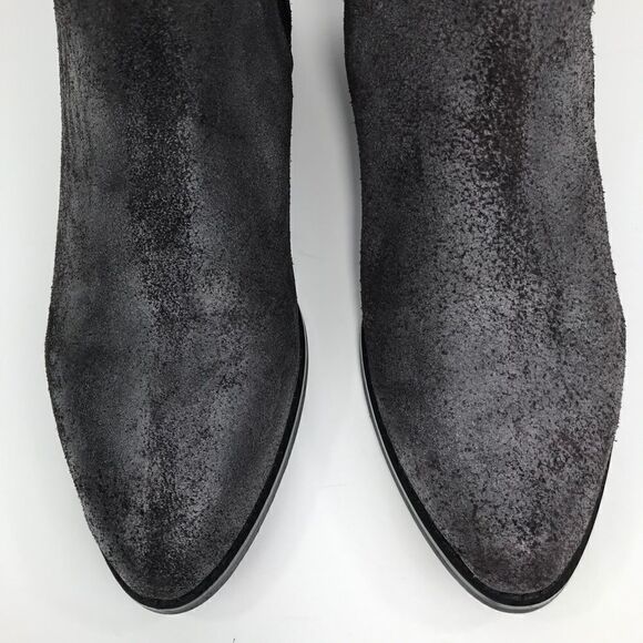 Anthropologie Intentionally Blank Grayish Purple Suede Leather Zip Closure Boots - Picture 8 of 16